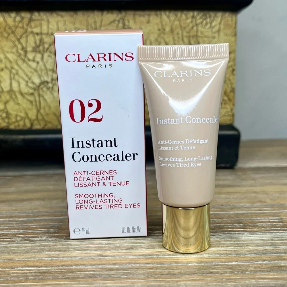 Clarins Instant Concealer Shade 02 (Pinky Beige) Full Size 15ml NIB